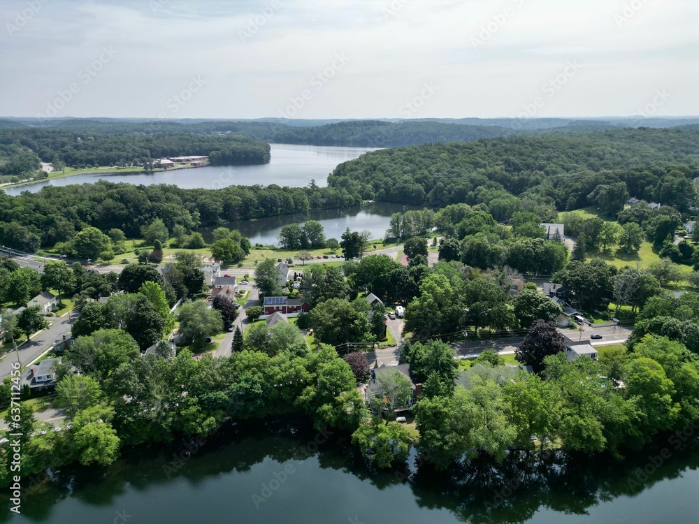 Aerial view of the Kenoza Lake area in Haverhill, Massachusetts Aerial view of the Kenoza Lake area in Haverhill, Massachusetts