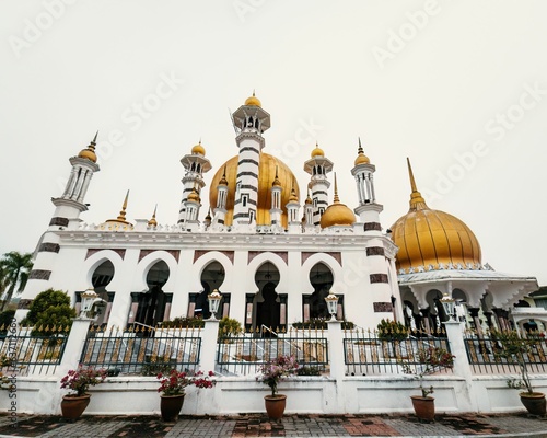 Majestic view of the Ubudiah Mosque in Kuala Kangsar, Perak, Malaysia photo