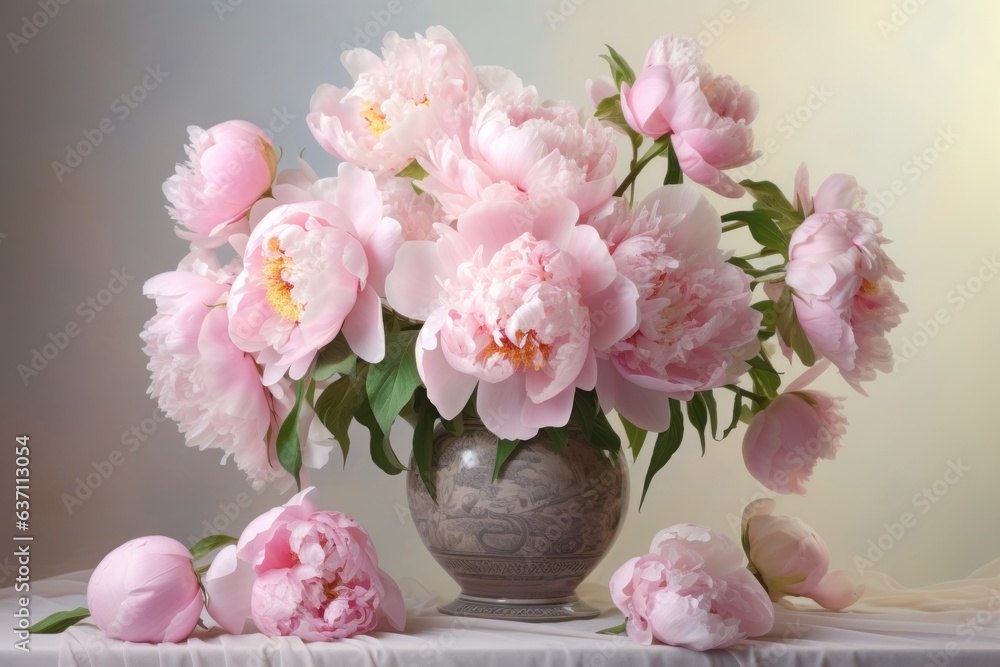 pink peony flowers in a vase pink peony flowers in a vase
