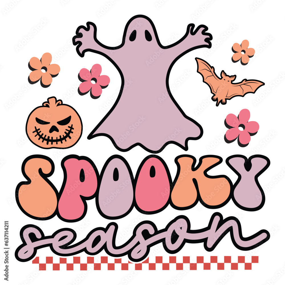 Spooky season Retro SVG