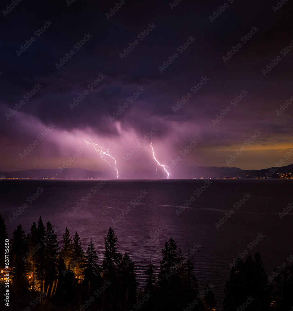 lightning over the lake