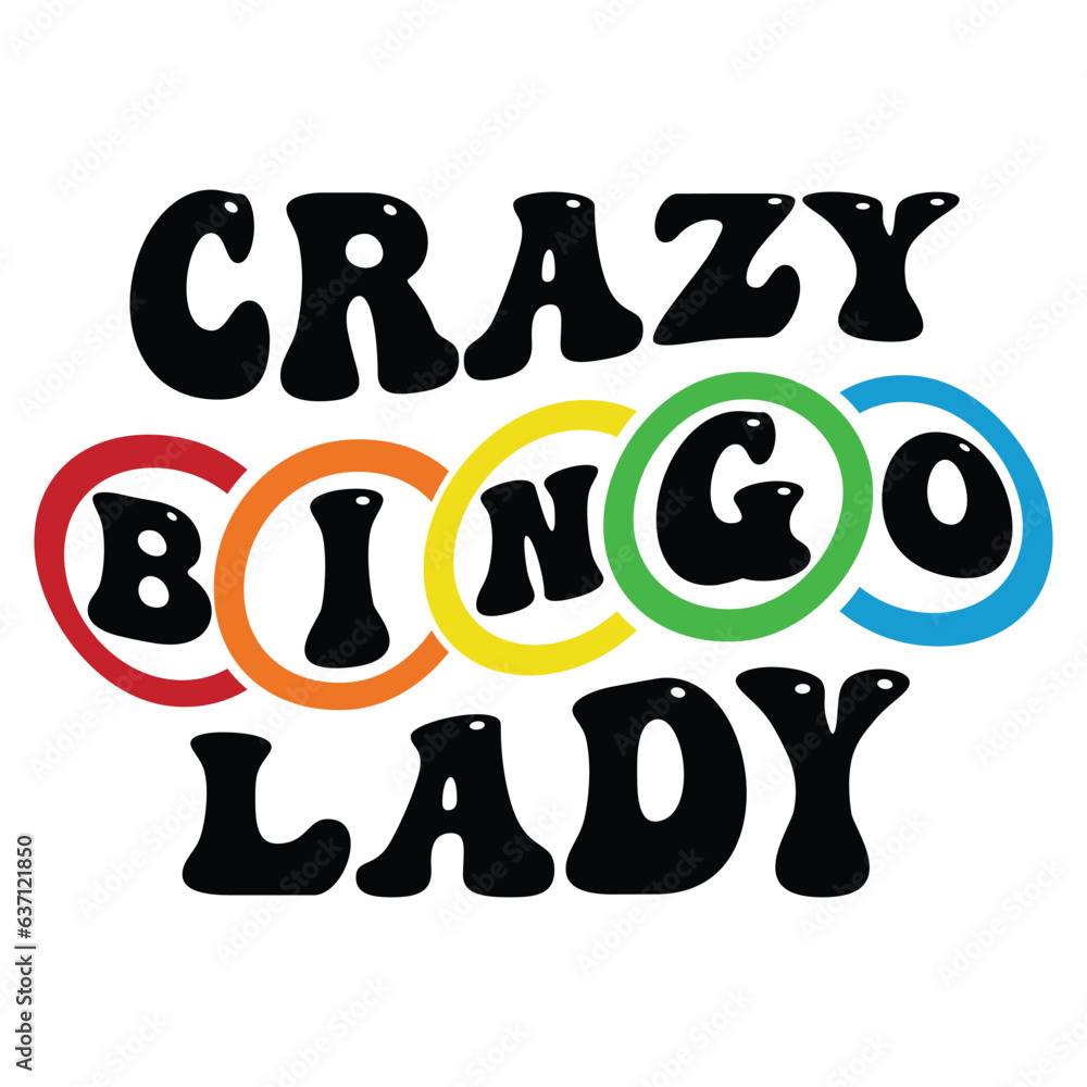 Crazy bingo lady Retro SVG