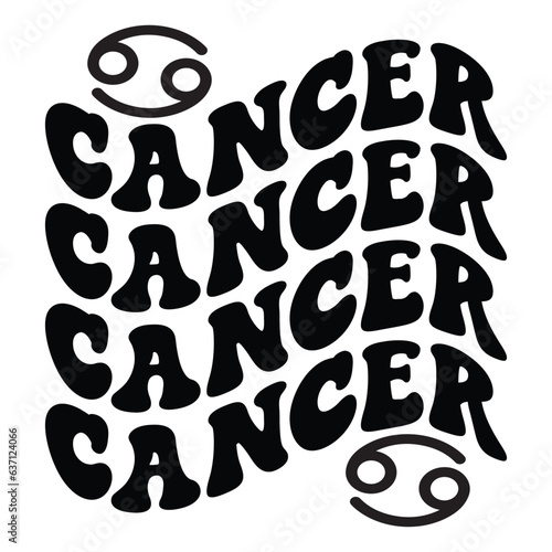 Cancer Zodiac Retro SVG