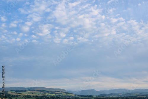 Cloudscape over mountains, daylight scenery