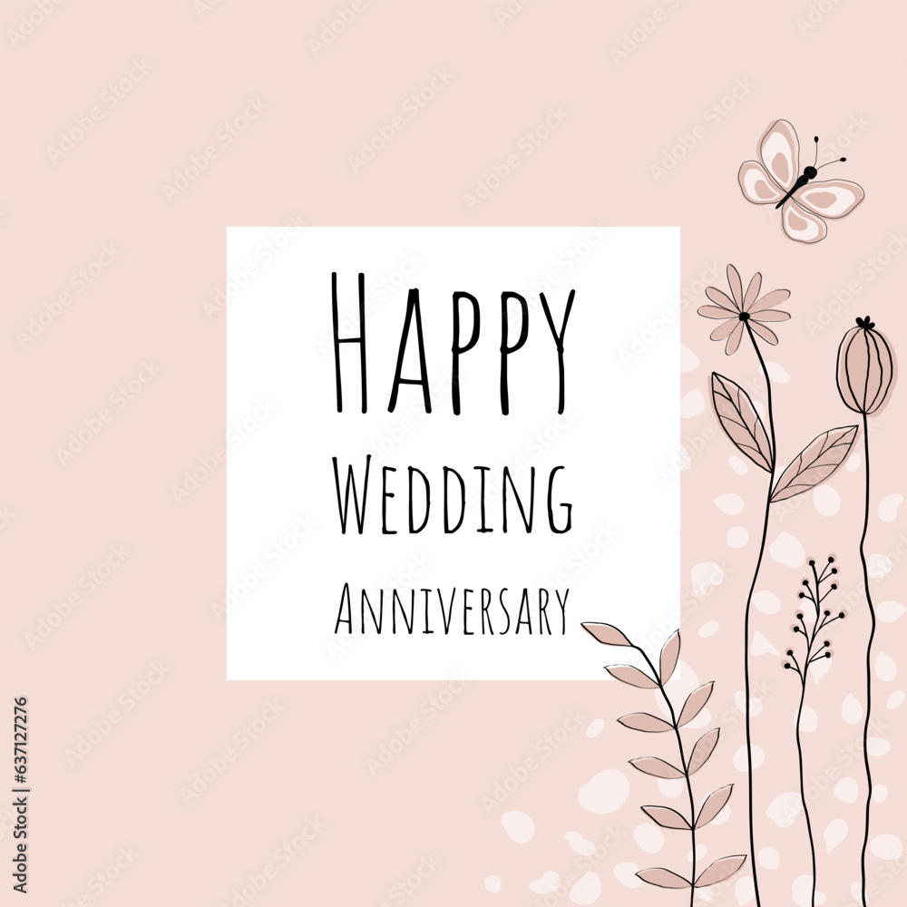 Einsehbar Happy First Hochzeitstag Karte – Mit Umschlag, 15x15 Cm, Leere Innenseite