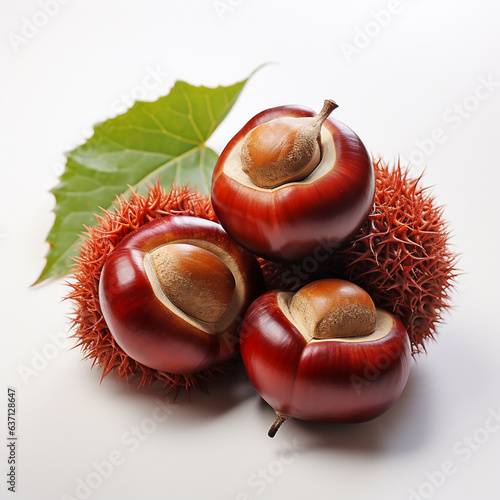 Chestnuts (Castanea), Ai generated photo