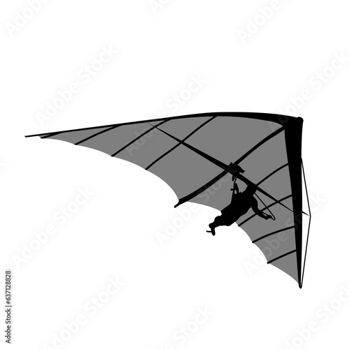 Vector icon of a hang glider