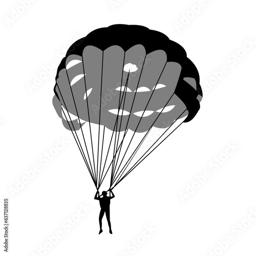 Silhouette of a parachuter