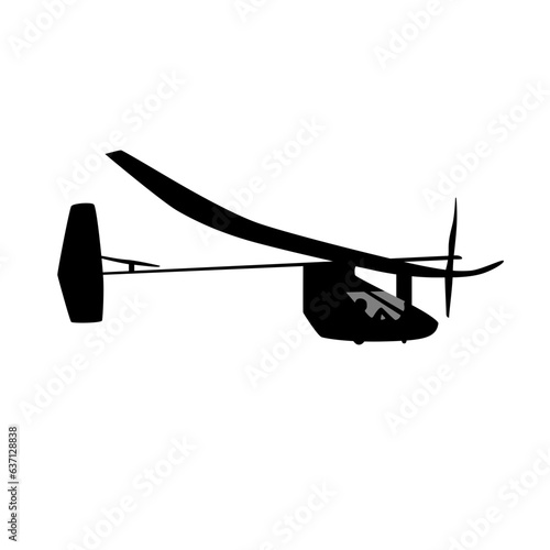 Silhouette of a human-powered aircraft