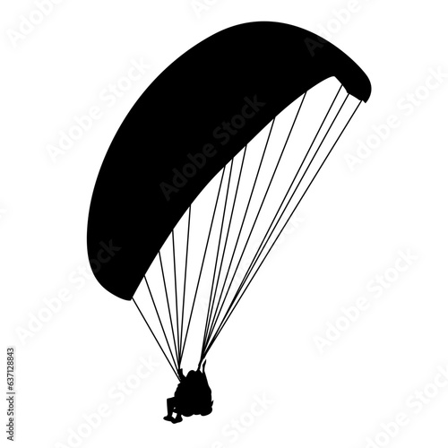 Silhouette of a paraglider