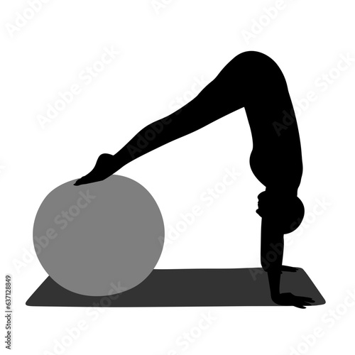 Silhouette of a person doing PIlates
