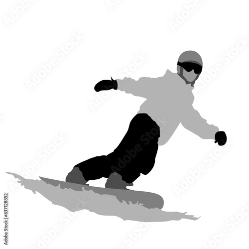 Vector illustration of a snowboarder