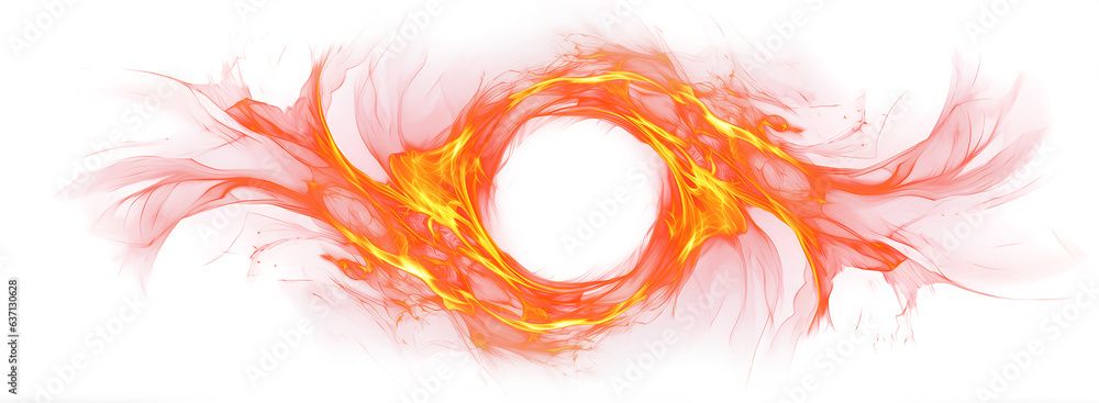 Φωτογραφία Burning raging fire swirl. Flames vortex isolated illustration