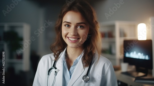 portrait of a smiling female doctor in hospital