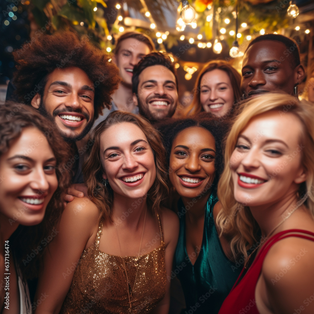 Fototapeta premium group of people in nightclub