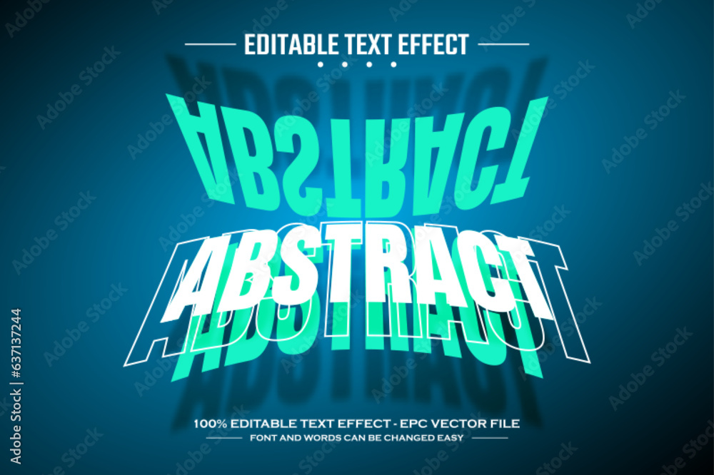 Obraz premium Abstract 3D editable text effect template