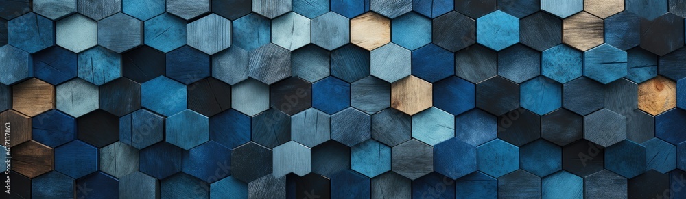 a colorful tiled blue and dark blue background Generative AI a colorful tiled blue and dark blue background Generative AI