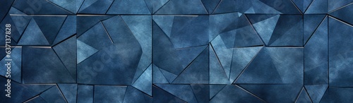 a deep blue tiled background with irregular shapes Generative AI