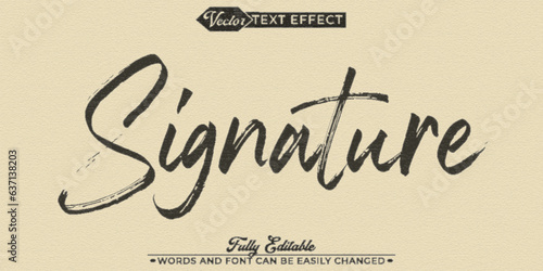 Handwritten Signature Editable Text Effect Template