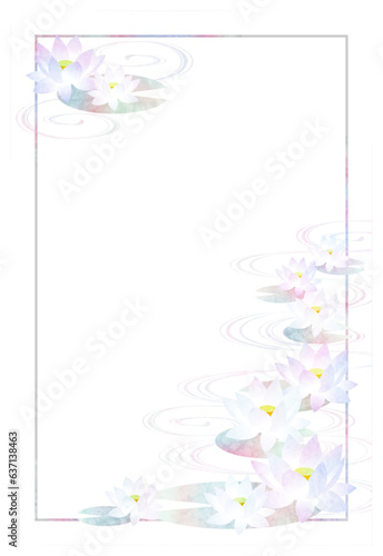 虹色蓮のグリーティングはがきタテ