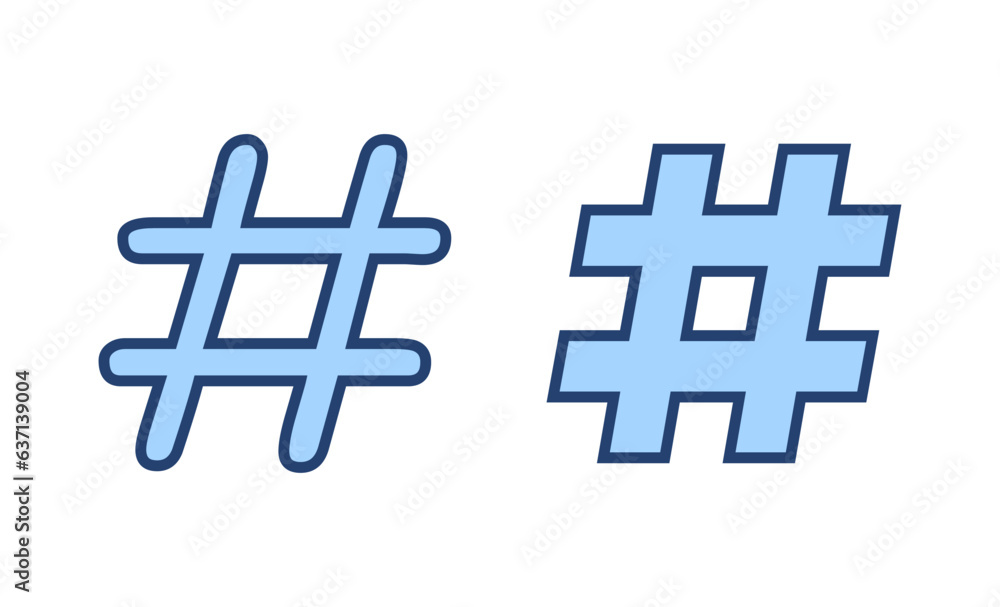 Fototapeta premium Hashtag icon vector. hashtag sign and symbol