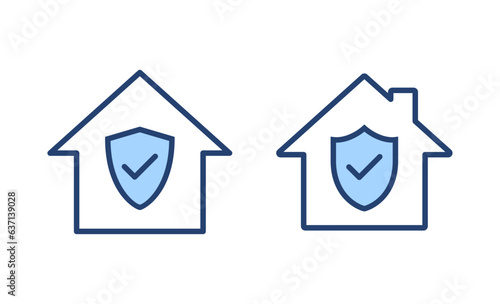 home insurance icon vector. home protection sign and symbol