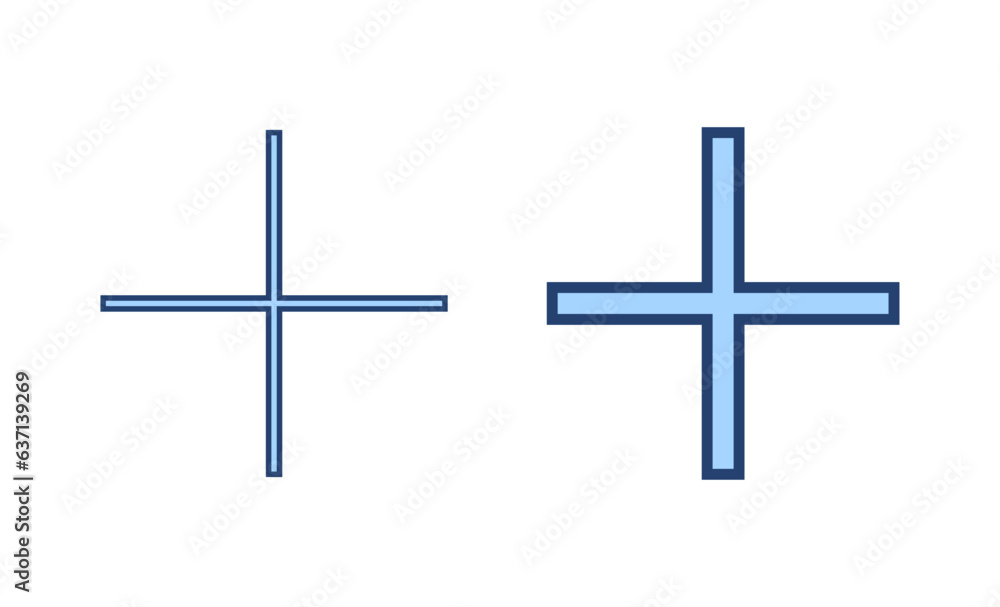 Plus icon vector. Add plus sign and symbol Plus icon vector. Add plus sign and symbol