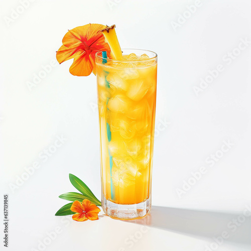 Tropical drink isolated on a white background. Tropical drink illustration