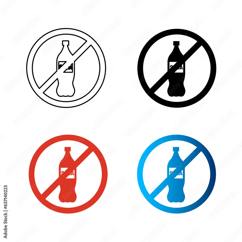 Abstract No Soda Silhouette Illustration Abstract No Soda Silhouette Illustration