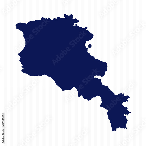 Flat Simple Armenia Vector Map