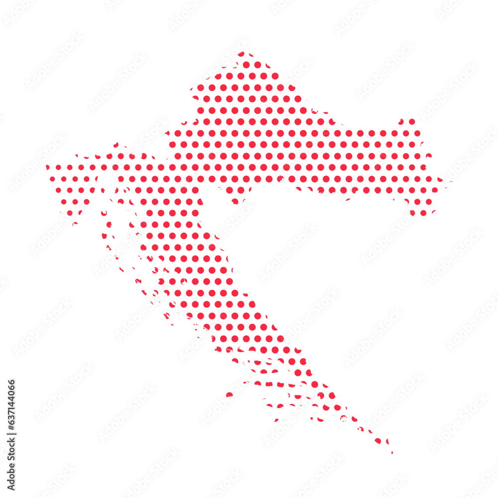 Vector Croatia Dotted Map Illustration