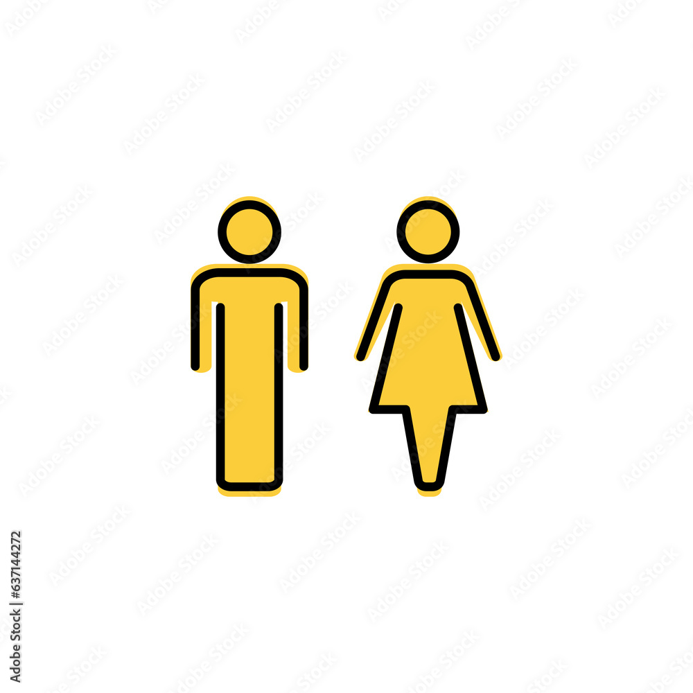 Man and woman icon vector for web and mobile app. male and female sign and symbol. Girls and boys Man and woman icon vector for web and mobile app. male and female sign and symbol. Girls and boys