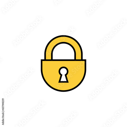 Lock icon vector for web and mobile app. Padlock sign and symbol. Encryption icon. Security symbol