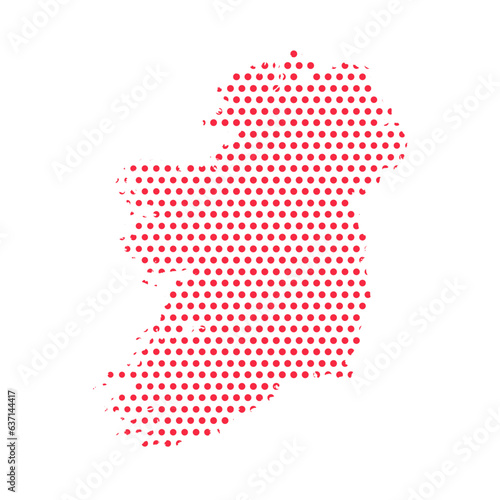 Vector Ireland Dotted Map Illustration