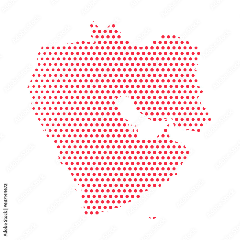 Vector Middle East Dotted Map Illustration