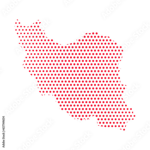 Vector Iran Dotted Map Illustration