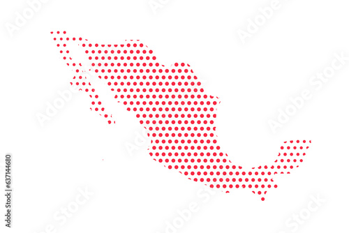 Vector Mexico Dotted Map Illustration