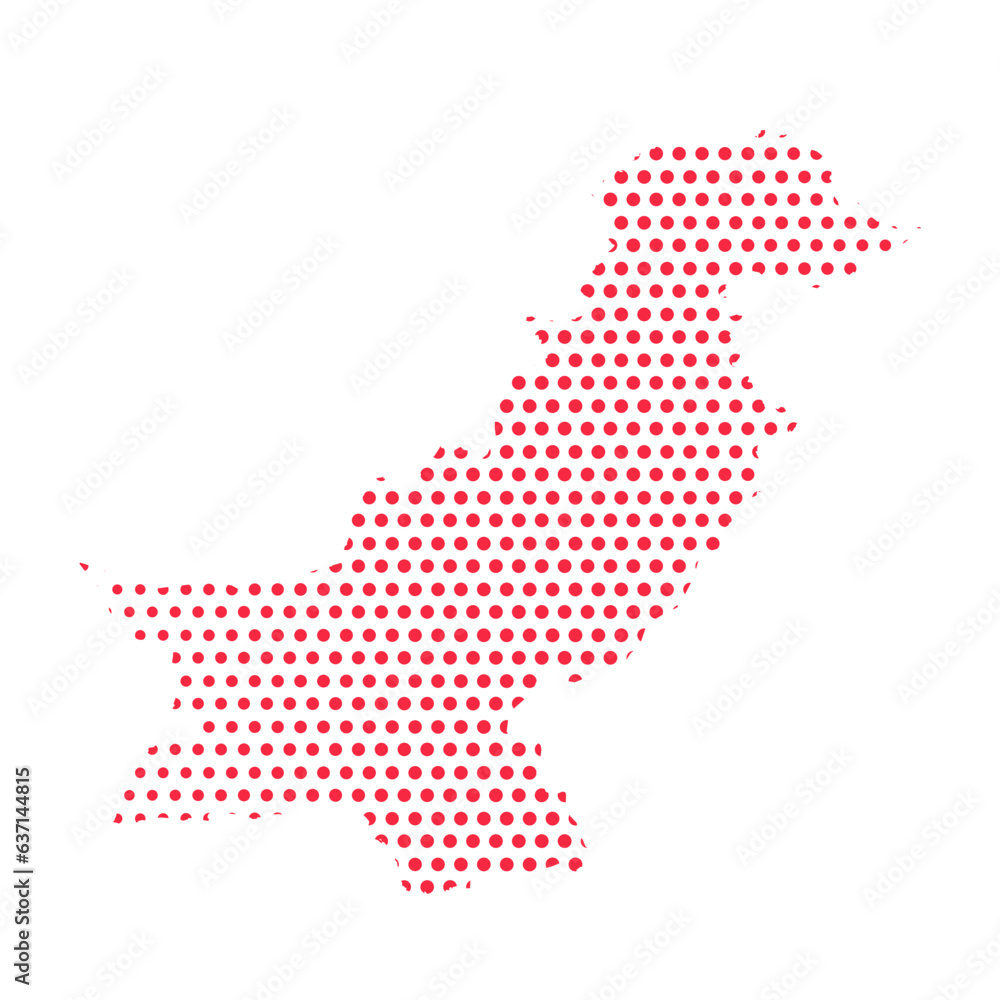 Vector Pakistan Dotted Map Illustration