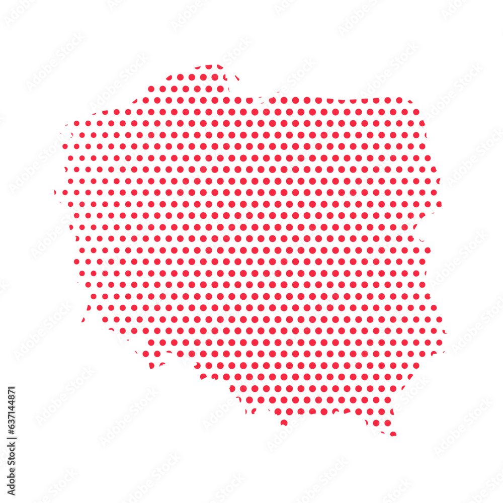 Vector Poland Dotted Map Illustration
