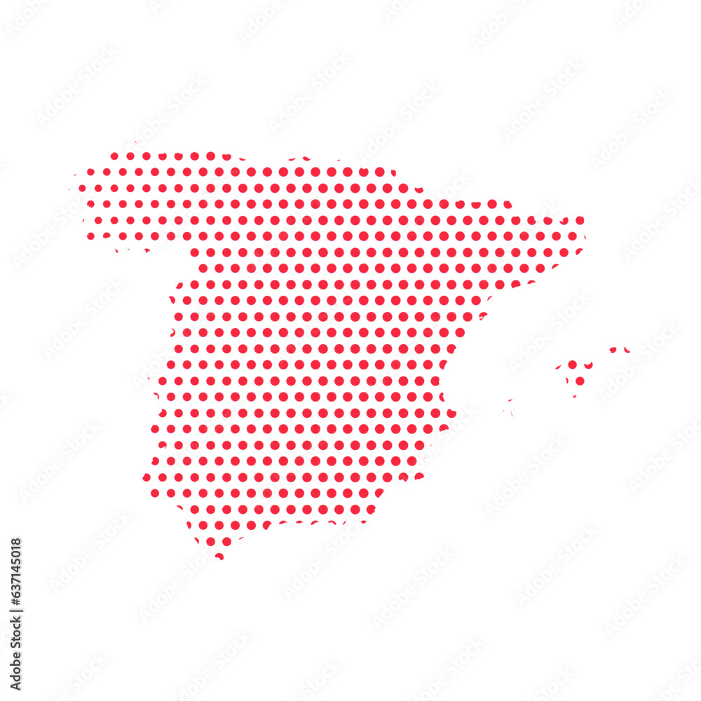 Fototapeta premium Vector Spain Dotted Map Illustration