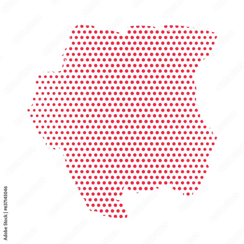 Vector Suriname Dotted Map Illustration
