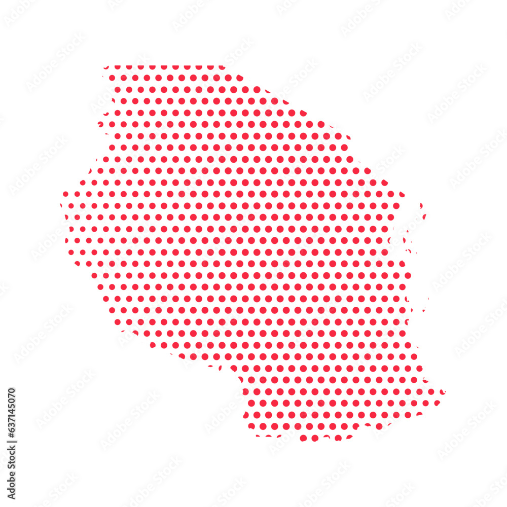 Vector Tanzania Dotted Map Illustration