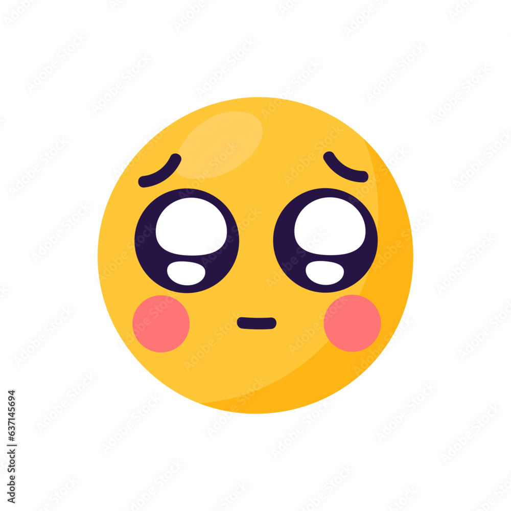 Fototapeta premium Vector sad emoji. symbol for social network