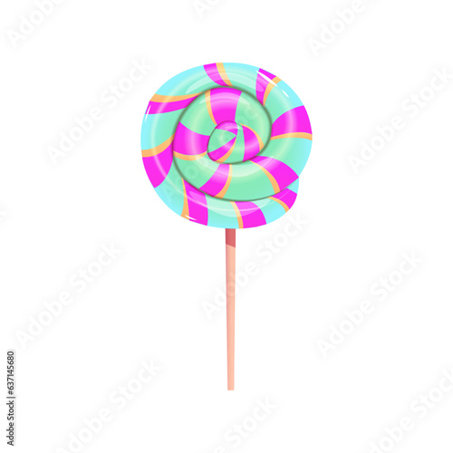 Vector realistic lollipops transparent background