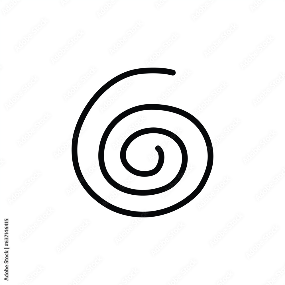 Circle, helix, scroll, spiral icon. Vector flat illustration on white background..eps Circle, helix, scroll, spiral icon. Vector flat illustration on white background..eps