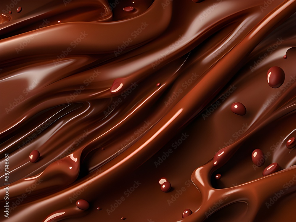 chocolate splash, 3d rendering, close up chocolate splash, 3d rendering, close up
