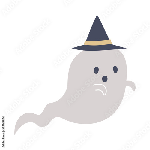 ghost with magic hat, Halloween