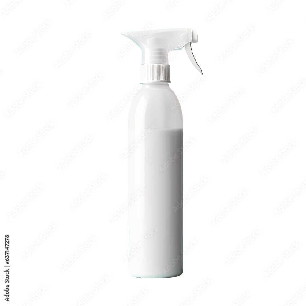 Mockup of a plastic spray bottle in white Mockup of a plastic spray bottle in white