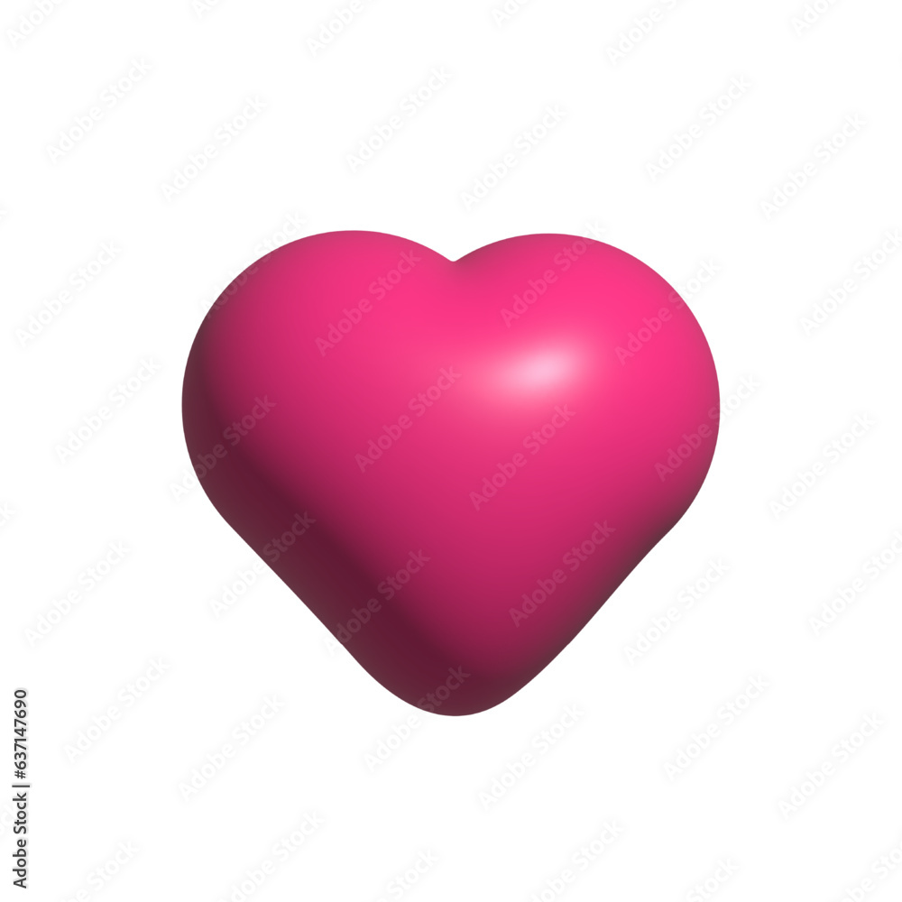 3d pink heart with transparent background 3d pink heart with transparent background