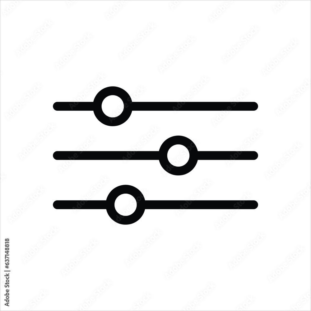 Adjustment button icon vector. flat illustration on white background..eps Adjustment button icon vector. flat illustration on white background..eps